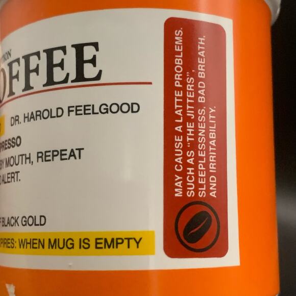 Pre scription Pill Bottle R X Coffee Mug Cup Big Mouth Toys - Picture 5 of 13